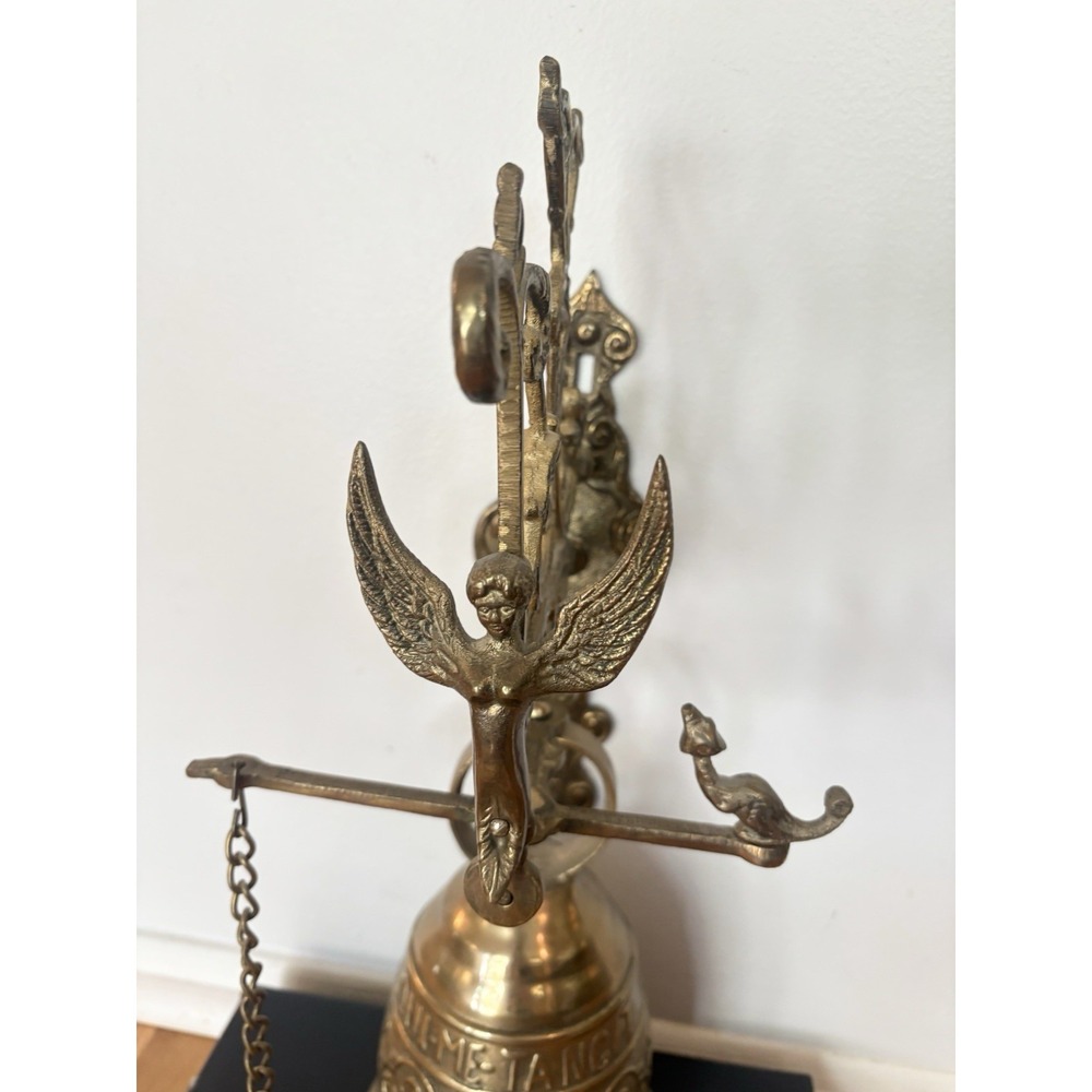 Early 20th Century Gothic Brass Monastery Bell Vocem Meam Audit‎ Qui Me Tangit - Picture 15 of 16